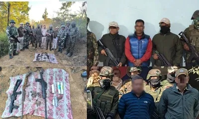 manipur security forces bust arms cache  nab pla  amp  kcp n cadres