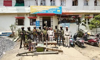 manipur  security forces dismantle two insurgent camps  recover cache of arms and explosives
