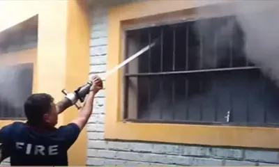 manipur  fire destroys books  artwork at kakching district library