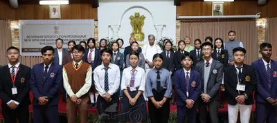 nagaland governor felicitates hslc  hsslc toppers