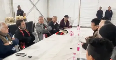 watch   nagaland  rahul gandhi meets naga hoho delegation  discusses naga political issue