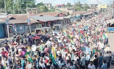 assam  locals in karbi anglong oppose govt s move to hand over land to corporate