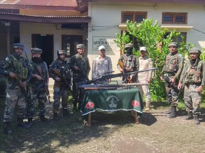 manipur  security forces uncover another hidden arms   ammo cache