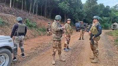 manipur  security forces resort to smoke bombs to repulse militants in imphal