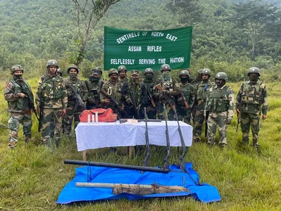 manipur  fake currencies and weapons recovered in churachandpur