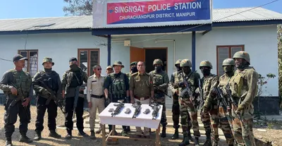 manipur  arms looted from police station recovered in churachandpur