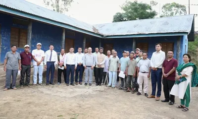 manipur  eci delegation reviews sir 2026 in bishnupur  meets idps at relief camp